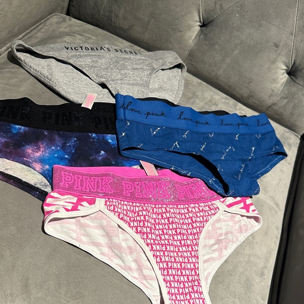 Victoria's Secret Kids Bottoms in Gray, Blue, and Pink
